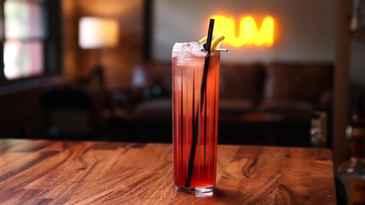 Sloe Gin Fizz Variation with Navy Strength Gin